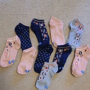 Keds Kids Socks Set - Pink, Navy, Gray